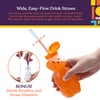 Special Supplies Honey Bear Straw Cup Long Straws, Squeezable Therapy