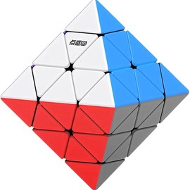 XMDCuber DianSheng FTO Face Turning Octahedron Magnetic Speed Cube Magnetic Octahedron Stickerless Middle Version Black of Speed Cube