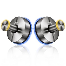 YOHOM Suction Cup Hooks for Shower Bathroom Cup Wall for Inside Vacuum Windows (2 Silver, 2 Silver)