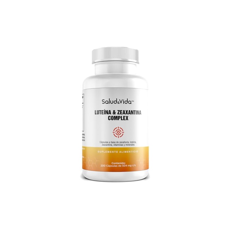Luteína Zeaxantina Complejo Vitaminas Zinc Cobre Zanahoria 200 Cápsulas Suplemento