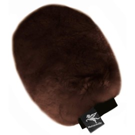 ENGEL GERMANY Sheepskin Grooming Mitt both-sided lambskin colour brown (Puha 1)