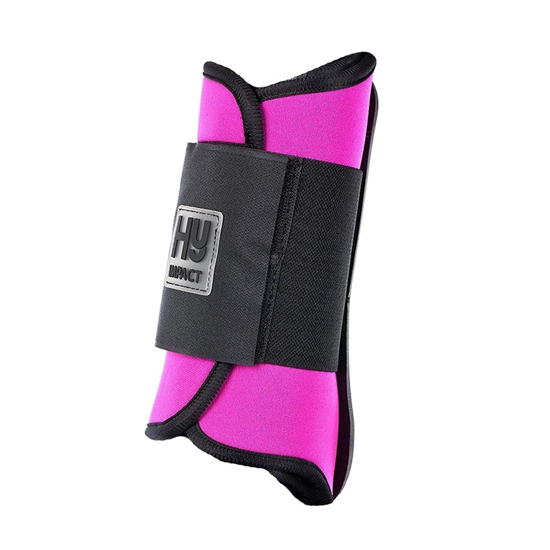 HY EQUESTRIAN Brushing Boots - Purple - Medium