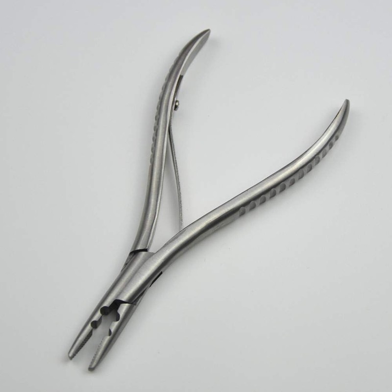 Stainless Steel Silver Hair Extension Pliers With 2 holes Multi