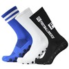 Lixada Soccer Socks, Set of 3, White + Blue +