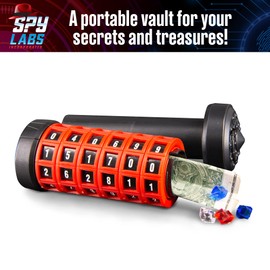 Thames & Kosmos Spy Labs Inc: Cryptic Puzzle Safe Safeguard Secrets, Evidence in Portable Vault | Essential Gadget from The Detective Gear Experts | for Young Investigators