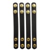 Sav-A-Jake Police Security Genuine Leather Belt Keepers Brass Snaps Set