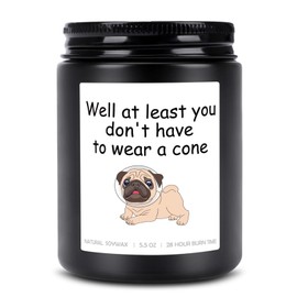 Funny Get Well Soon Gifts for Men or Women, at Least You Don't Have to Wear A Cone, Wellbeing, Recovery Feel Better Gifts for Friend, Mom, Daughter, Sister, Wife, Girlfriend, Lavender Candle