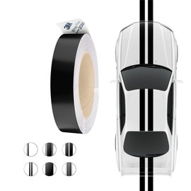 3M Vinyl Wrap 2080, S12 Satin Black Finish - 0.5" to 8" Wide, up to 75ft Long – Air Release Technology for Chrome Delete, Car Detailing, Home and DIY Projects (0.5 Inches x 5FT)