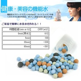 Nagano Ceramics Hydrogen Water Stick, Made in Japan, Hydrogen Reduction, Ceramic Ball, Plastic Container