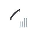 monti hardware | 5 Pack Flat Black 3.75 Inch Hole