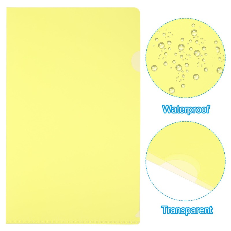 PATIKIL L Type Folders 10 Pack A4 Plastic File Project