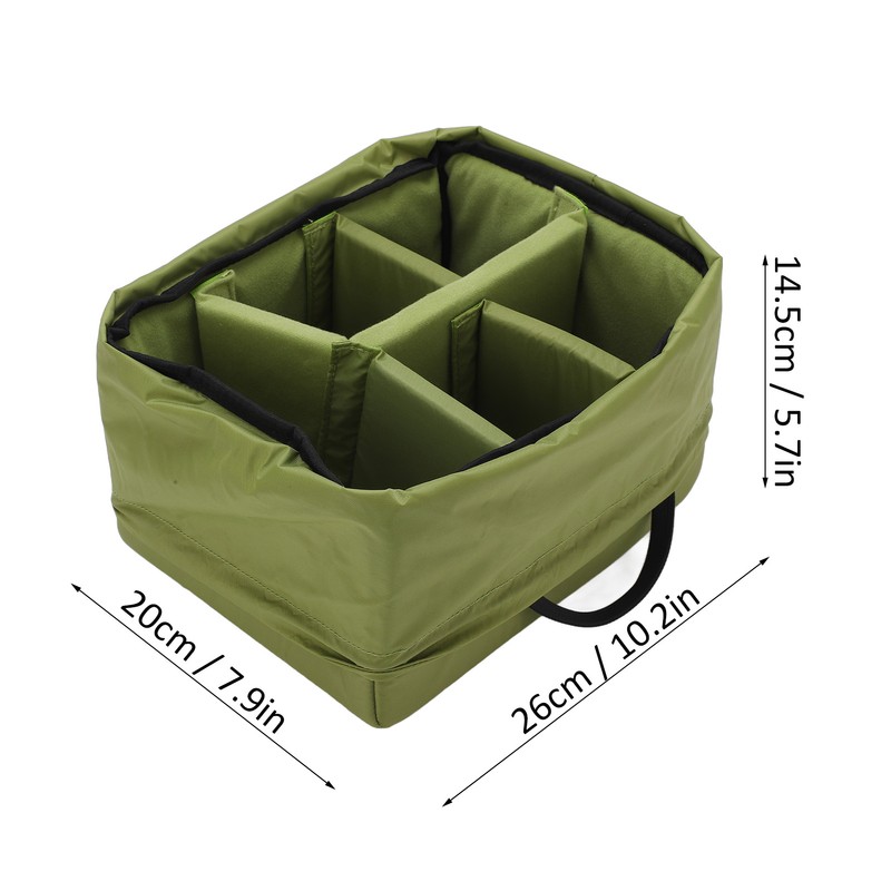 Waterproof Insert Padded Partition Camera Bag Lens Case for DSLR