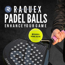 Raquex Elite Padel Balls – 3, 6 or 9 Balls - Elite Padel Balls, Standard Speed. Elite: Pace Padel Pro Balls for Faster Gameplay