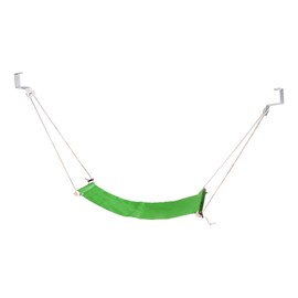 PATIKIL Foot Hammock Under Desk, Adjustable Foot Rest Sling with Hooks Portable Desk Footrest for Airplane Travel Home Office, Green Style 1