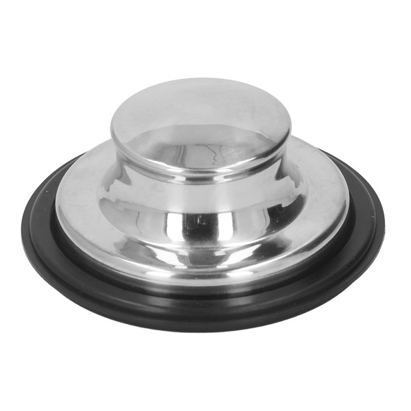 Garbage Disposal Plug Easy Installation Stainless Steel Rustproof 86mm OD Kitchen Sink Plug Rubber Seal Ring Replacement