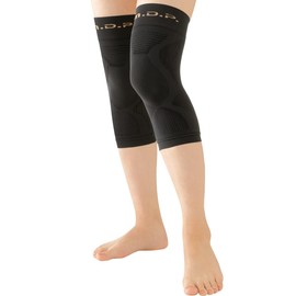 Katsuno Type M.D.P. Knee Supporter, Men's, Women's, Left and Right Set of 2, Black, LL