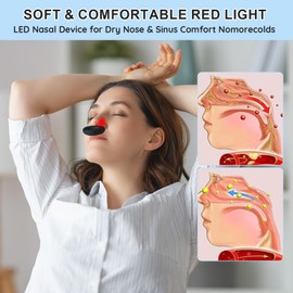 Red Light Nasal Therapy Device, RespiRelief Nasal Red Light Therapy, Portable Infrared Nose Clearing Device for Dry Nose & Sinus Comfort No More Colds