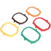 5Pcs Purse Frame Semicircle Candy Colors Curved Plastic DIY Bag