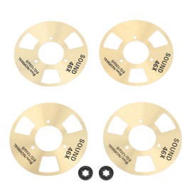 Reel to Reel Cassette Tape Professional Metal DIY Homemade Blank Cassette Tape 4 Reels 2 Wheels for Music Recording Gold