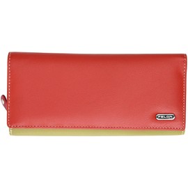 Felda Genuine Leather Ladies Purses, Clutch Wallet, Womens Wallet, Womens Purse - RFID Wallets for Women, Coin Purse Women with 23 Card Slots, Orange Purse