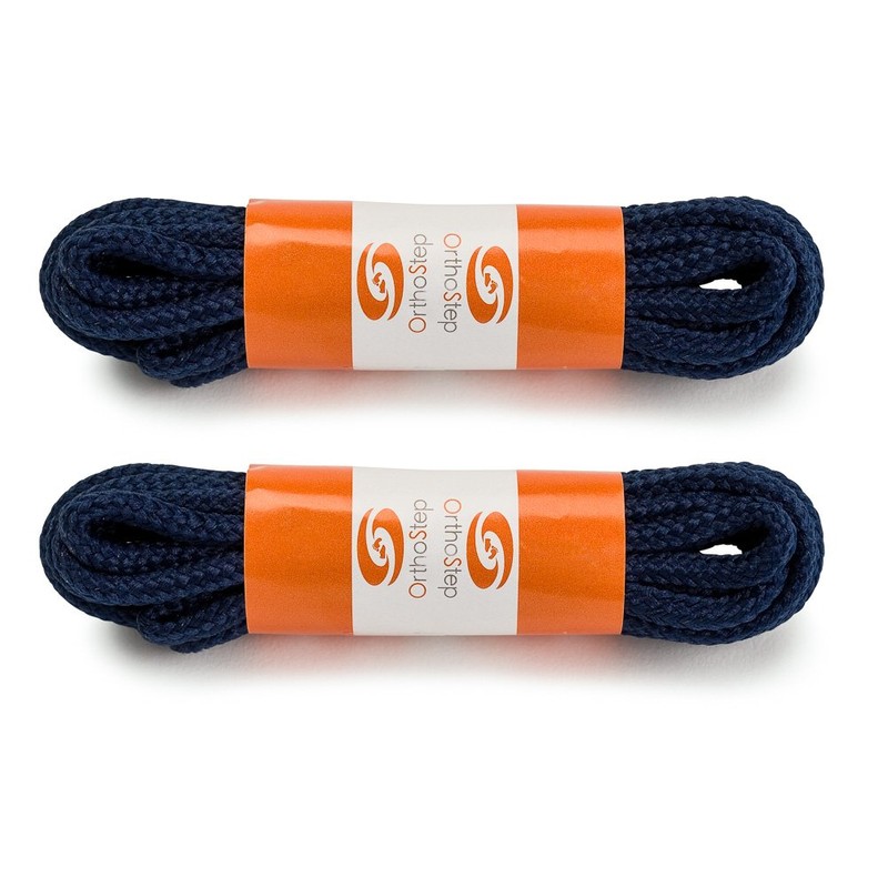 OrthoStep Round Athletic Navy 54 inch Shoelaces 2 Pair Pack