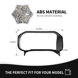 RAZPOY for Bronco Dashboard Panel Trim, Center Control Dash Board Cover Compatible with 2021-2024 Ford Bronco Carbon Fiber Interior Accessories