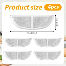 4pcs Pet Fountain Filter Replacements, Cat Dog High-Density Water Fountain Filter Accessories Compatible with Eufy Water Fountain