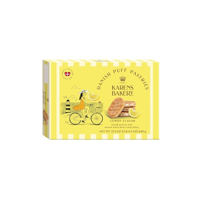 Karen's Bakery Danish Puff Pastries Lemon Cookies, 22.5 oz