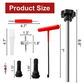 Elsjoy 23 Pieces Quick Change Tire Valve Tool, Tire Valve Stem Core Quickly Replacement Tool Kit for Cars, Trucks, Atvs, with 4 TR413/TR414