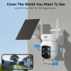 Hiseeu 4MP Wireles Solar Battery Security Camera Outdoor 5G Wifi