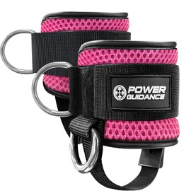 POWER GUIDANCE Foot Straps Cable Pull, Kickbacks Foot Strap with D-Rings for Cable Machine, Foot Straps Gym for Men and Women, Leg Extenders, Glutes and Leg Training
