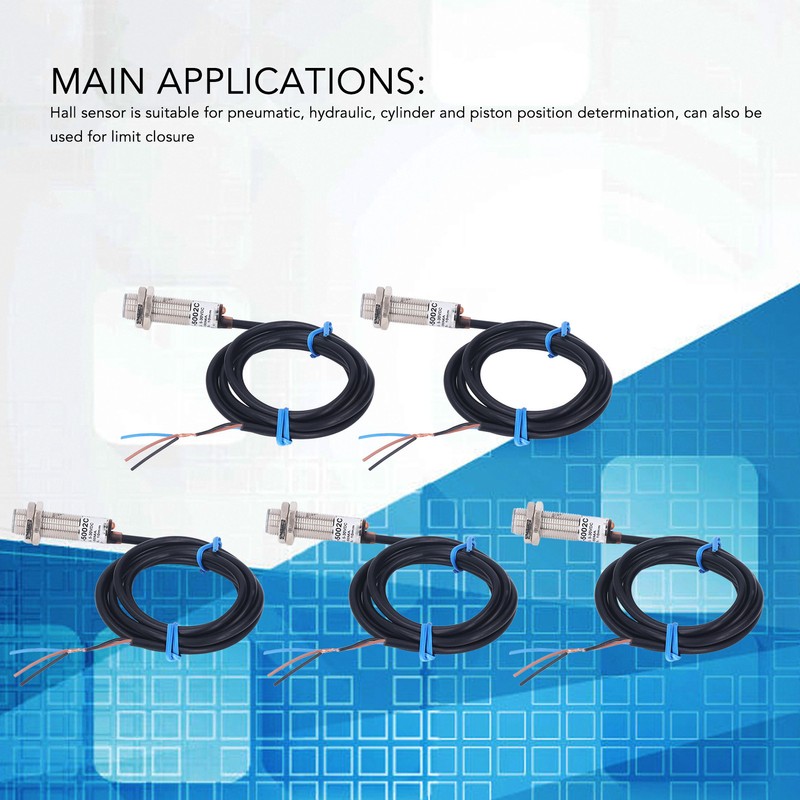 5Pcs Inductive Proximity Sensor Switch NPN 5‑30VDC Magnetic Hall Detector