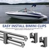 Bimini Top Pole Clips Holder Bimini Top Hardware for 7/8-inch