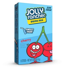 Jolly Rancher Cherry Singles To Go Drink Mix, 6 CT (Pack of 4)