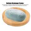 GEEKHOM Soap Dish Holder, [Pack of 4] Natural Bamboo Self