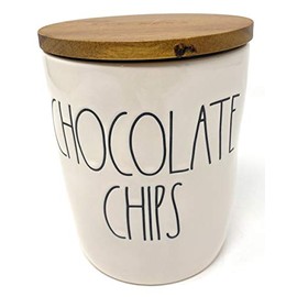 Rae Dunn By Magenta CHOCOLATE CHIPS Ceramic Small 7 Inch Canister 2020 Limited Edition