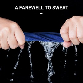 Mayoii Kids Sweatbands, Breathable Sports Headbands, Elastic Sweat Headbands, Moisture Wicking Workout Headbands for Youth Boys Girls (BWGBule)