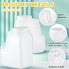Suzile 4 Pcs 1.25 Gallon White HDPE Plastic Gallon Jar