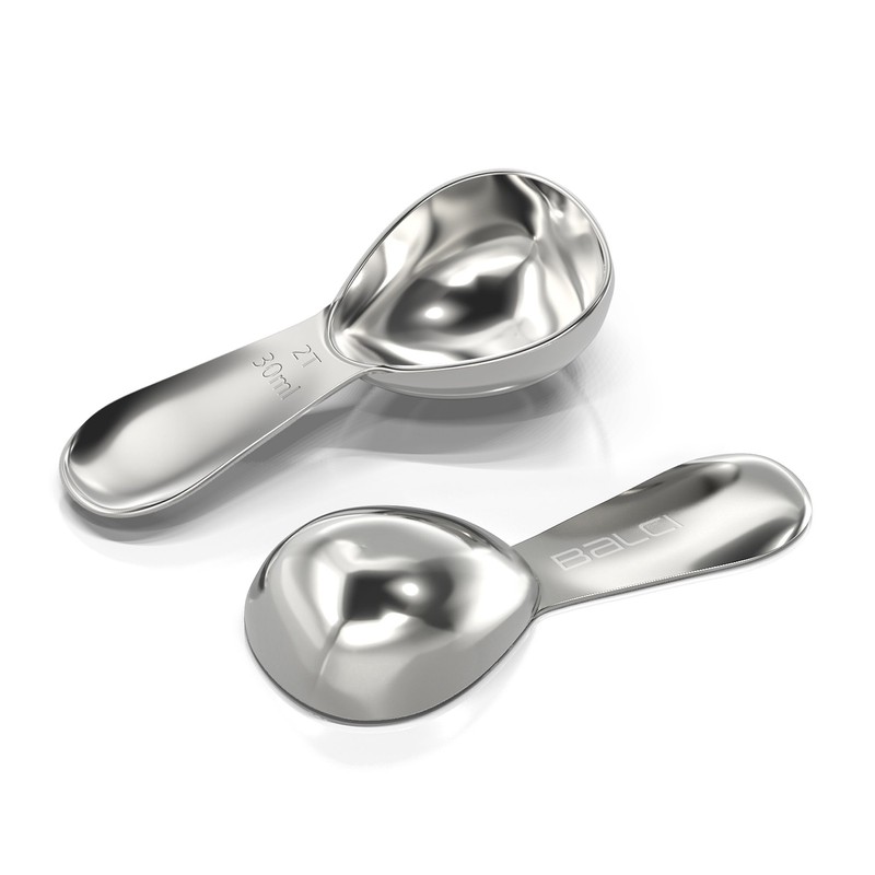 BALCI- Stainless Steel Coffee Scoop Set (2&2 Tablespoon, 30ml and