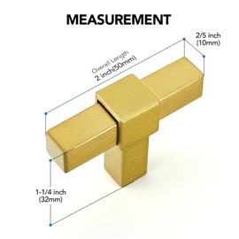 HOME EDIT 15 Pack Gold Cabinet Knobs 2 Inch - Brushed Brass Drawer Knobs Single Hole Gold Hardware Drawer Pulls for Kitchen Cabinets and Dressers