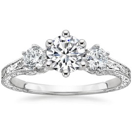 Luyona Moissanite Ring Set for Women Engagement Rings Wedding Band 2CTW 1CT Center White Gold 925 Sterling Silver Round Cut D Color VVS1 Bridal Sets(7.5)