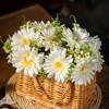 TOPIA Fake Flowers Artificial Daisies Flowers Bouquet Silk Daisies Bouquets