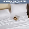 Lavisun Twin Flat Sheets 6 Pack,White Brushed Microfiber Bed Sheets,