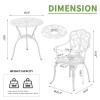 Withniture Bistro Set 3 Piece Outdoor BistroTable and Chairs Set
