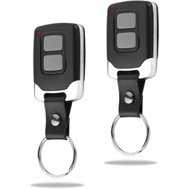 2 Pack Garage Door Opener Remote for LiftMaster Chamberlain Craftsman Compatible with 891LM 893LM 893MAX 971LM 973LM 371LM 373LM, Red Orange Green Yellow Purple Learn Button - Keychain Design