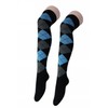 Argyle Over The Knee Socks Ladies Thigh High Diamond Check