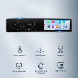 BIBIBO 2Pcs for 2025 Kia EV6 Screen Protector 2025 2026 Kia EV6 (Light/Light Long Range/Wind/GT-Line/GT) Dual 12.3" Display [Anti-Glare Anti-Scratch Ultra-Clear] 2025 Kia EV6 Accessories 2026