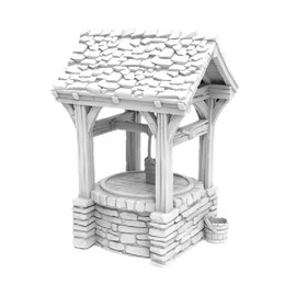 Centrion Studio Rustic Medieval Water Well Accessory for 28mm Miniatures – Detailed Model for Tabletop RPGs, DND, Pathfinder, Wargaming – 3D Printed Terrain Accessory