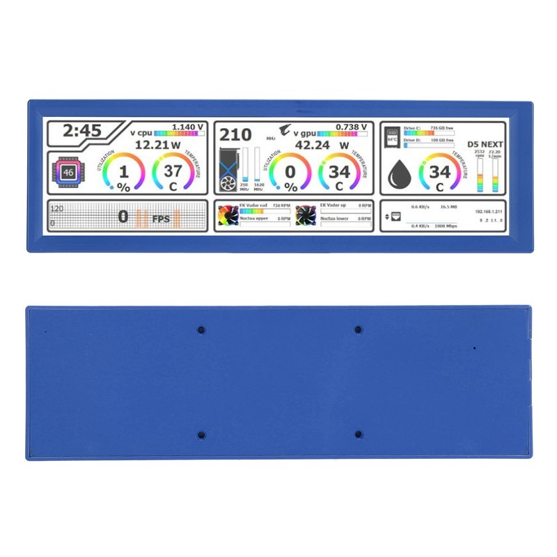 8.8 Inch PC Temperature Display Support Dynamic Theme Touchscreen Computer