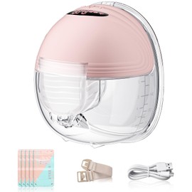 Hands Free Breast Pump, Wearable Breast Pump, Electric Breast Pump for Breastfeeding with 24mm Double-Sealed Flange, 3 Modes & 12 Levels,Smart Display, Low Noise,(1PACK)